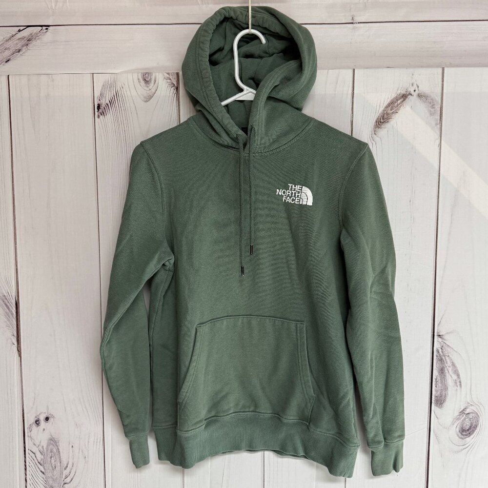 The North Face Graphic Logo Hoodie Women’s Small‎ Sage Green EUC